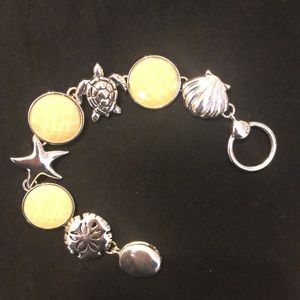 New! Sea Icons Silvertone Bracelet